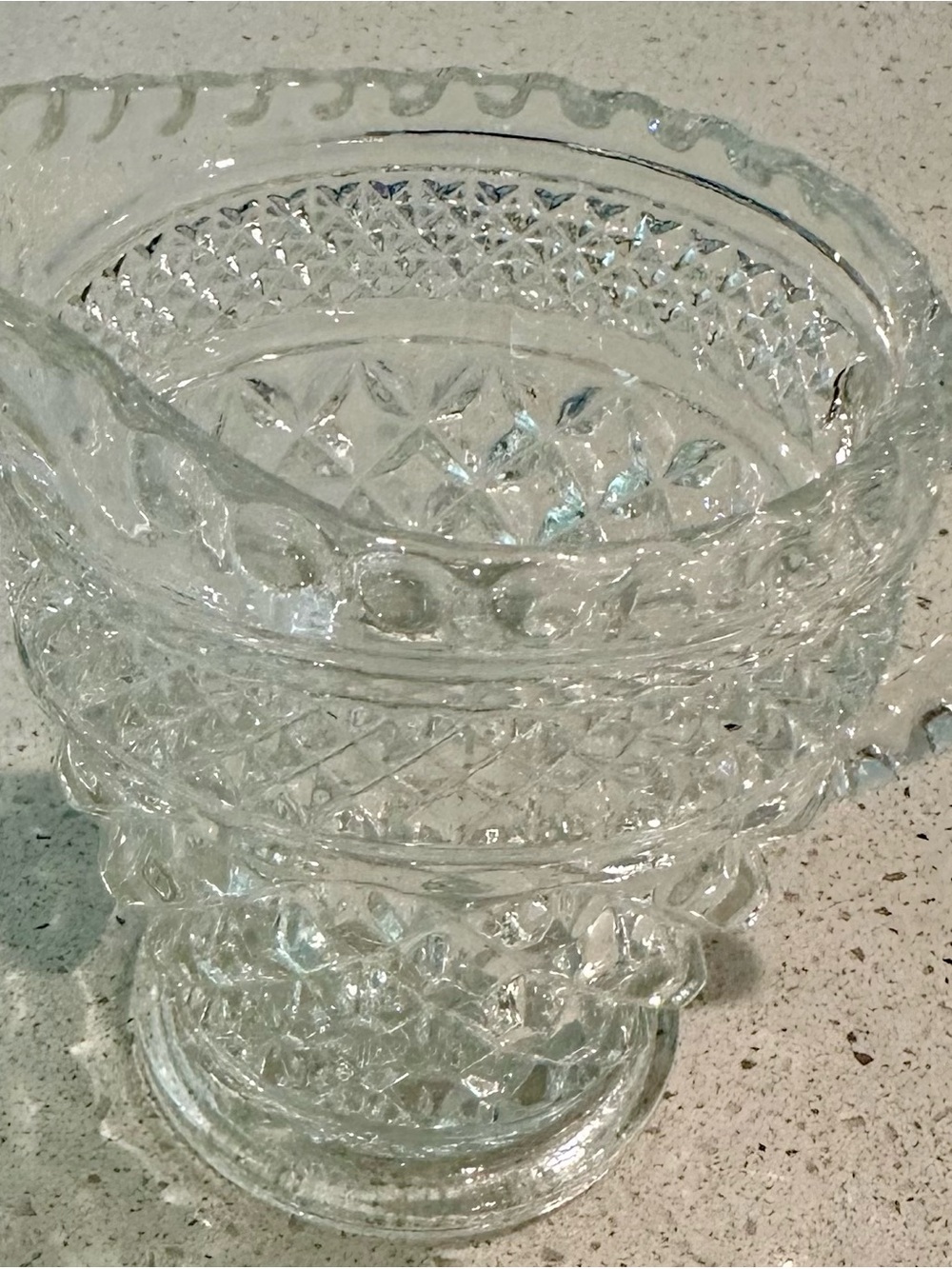 Anchor Hocking Clear Glass Wexford Pattern Creamer